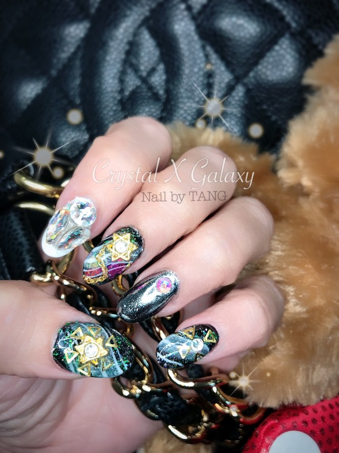 Nail by TANG Crystal X Galaxy Acrylic Extension Gel Mirror Nails Feb 2017 - Jpglicious (15)